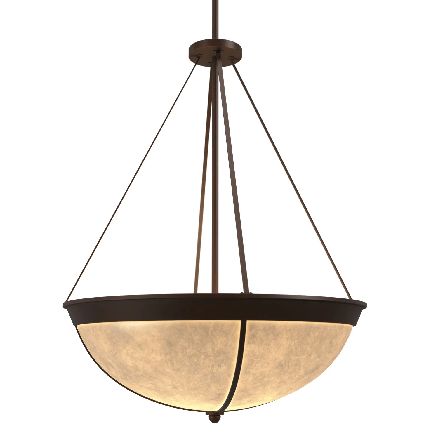 Antique Lobby Dome Light Pendant PBR 3D Model_05